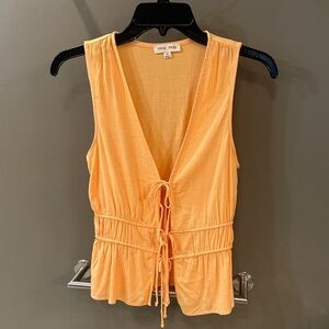 Mossimo Supply Co. Women's Orange Tie-Front Blouse